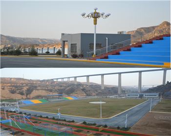 廣場高桿燈、中華燈-陜西渭南合陽特警訓練基地廣場照明